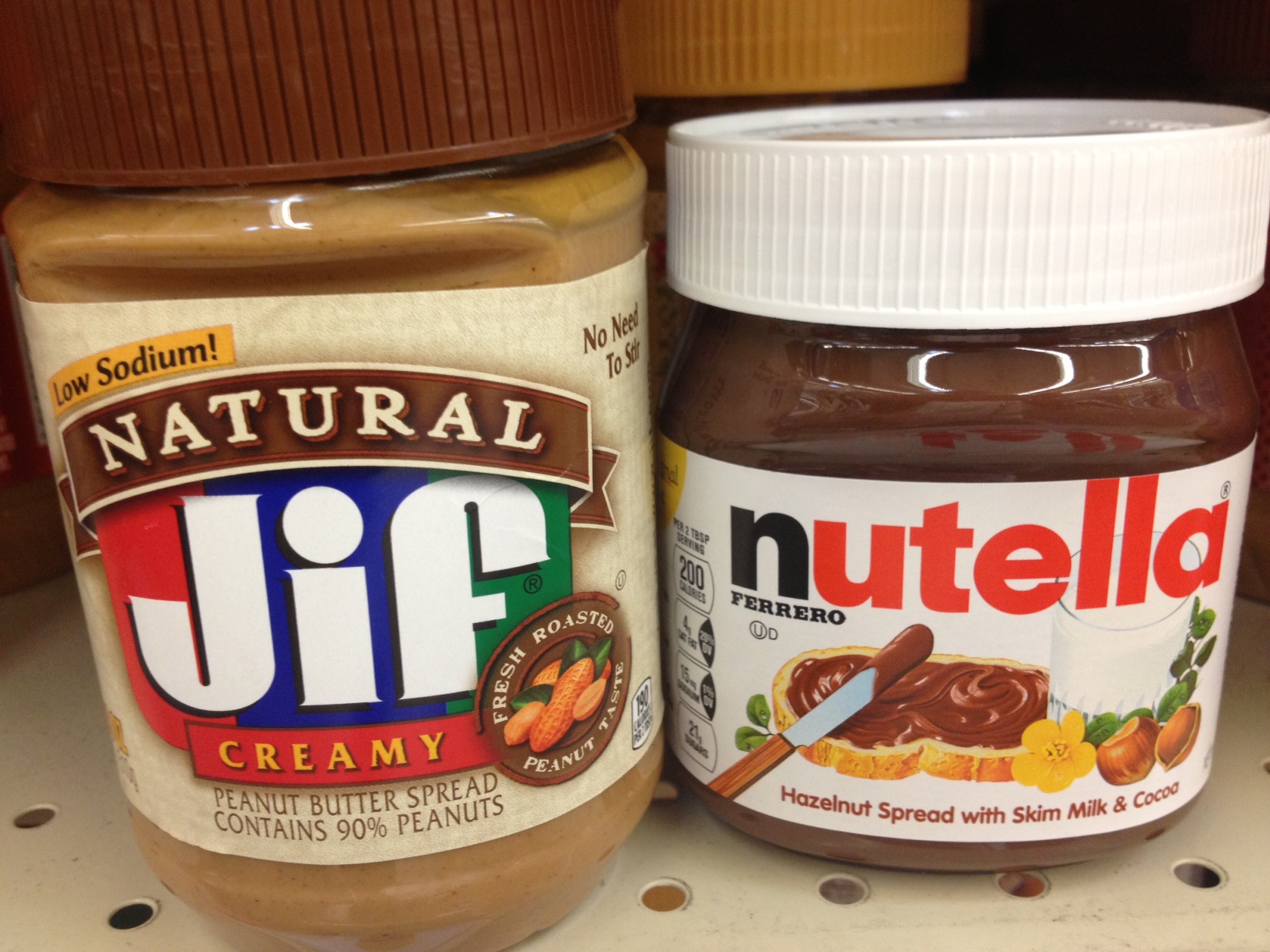 Nutella is not Peanut Butter (sad but true)