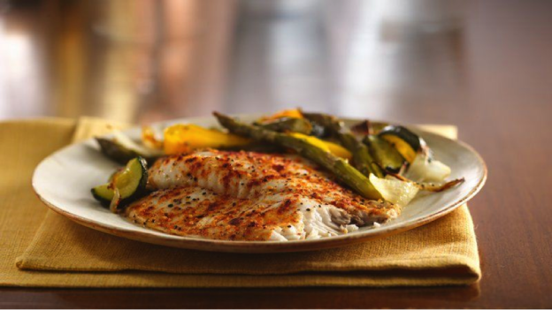 Baked Tilapia and Vegetables